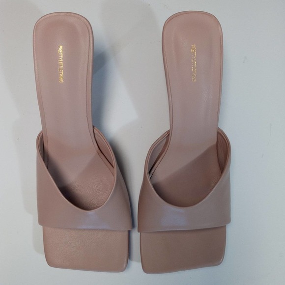 Sz 9 Square Toe Low Square Heel Mules NWOB - Picture 3 of 10